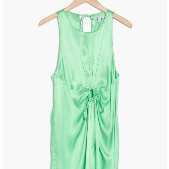 Topshop Dresses & Skirts - Topshop Ruched Cutout Sleeveless Satin Minidress, NWT
